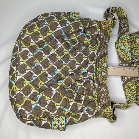 Vera Bradley shoulder bag & matching wallet blue birds green aqua U-1 - Picture 12 of 13